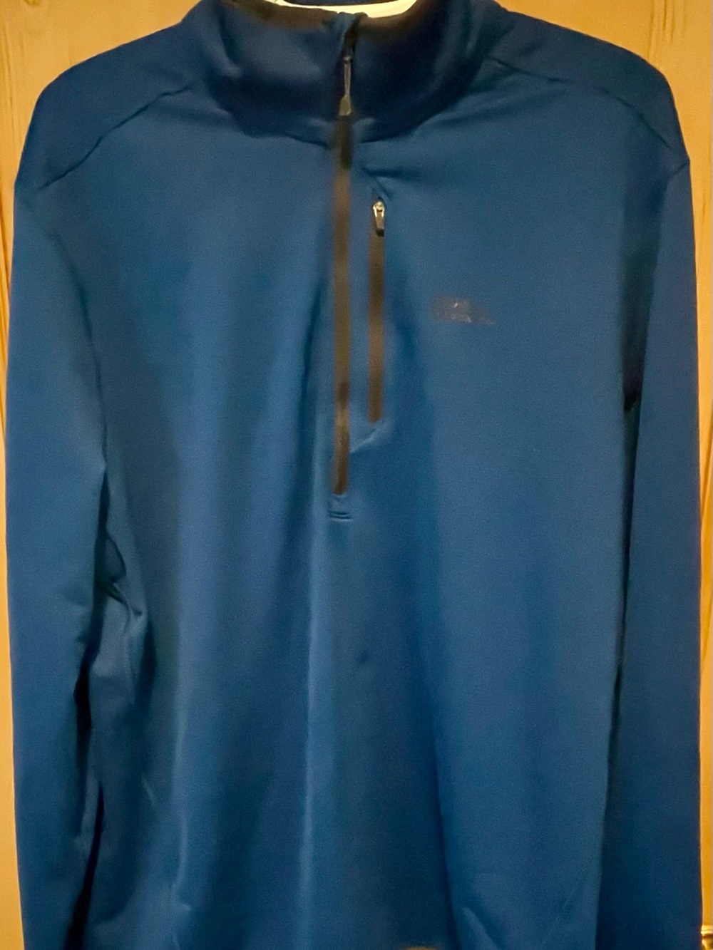Eddie Bauer Men’s Tall Large Blue First Ascent Grid Fleece 1/4 Zip Pullover